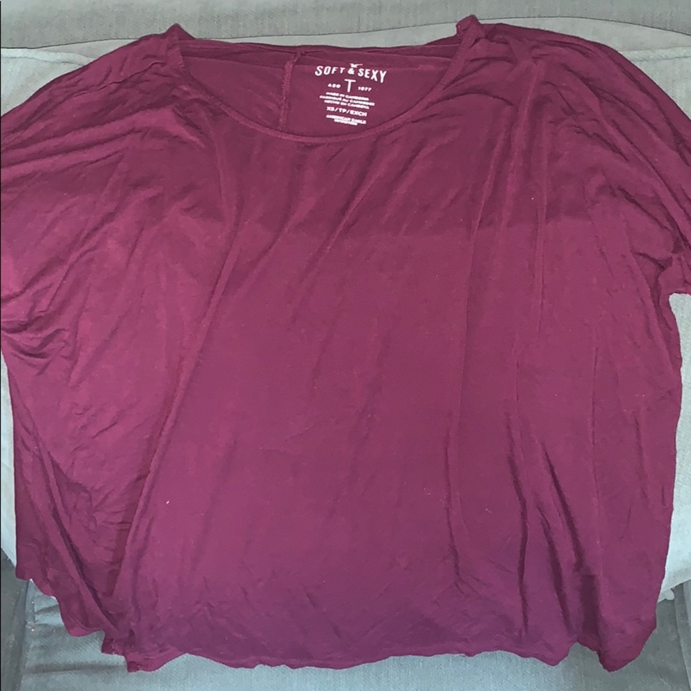 maroon loose top
